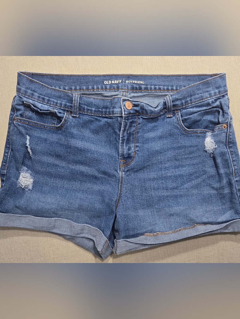 Old Navy Boyfriend Denim Shorts - Medium Blue